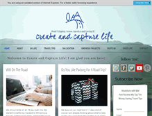 Tablet Screenshot of createandcapturelife.com
